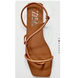 Zara Tube Strap Low Heel Sandals